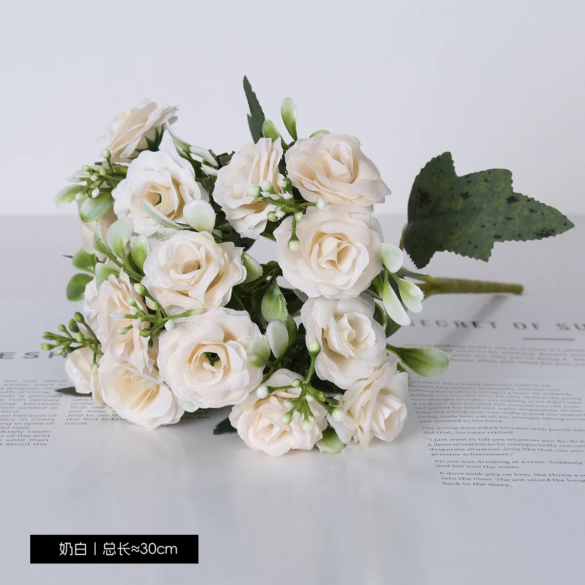 15 Nordic imperial concubines small rose bouquet silk flowers home display wedding arch fake flowers living room dining table wholesale 2