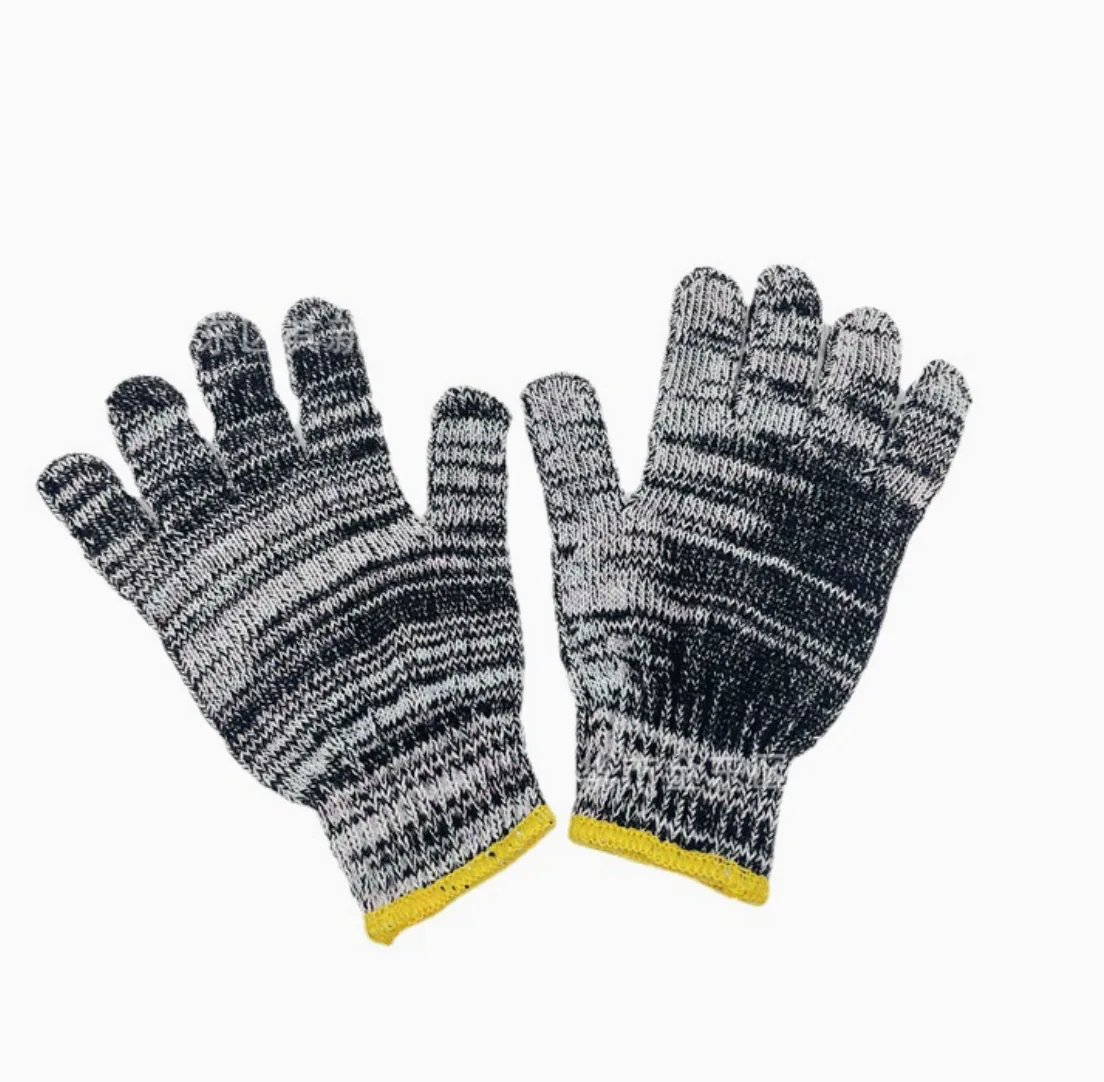Labor protection gloves cotton gauze gauze gloves black and white gauze gauze 400g 500g 600g construction site work brick moving machine repair