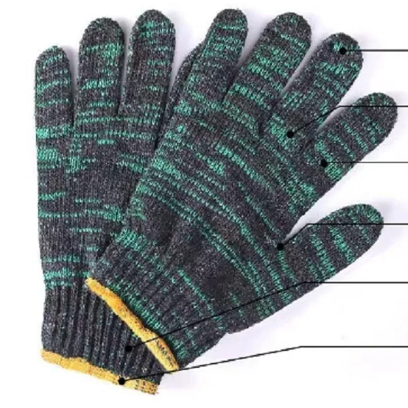 Labor protection gloves cotton thread cotton yarn wear-resistant thickened safflower white car repair protection work nylon wholesale construction site work 17