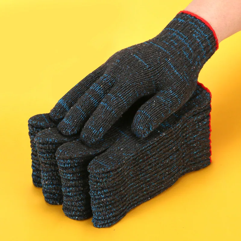 Labor protection gloves cotton thread cotton yarn wear-resistant thickened safflower white car repair protection work nylon wholesale construction site work 18