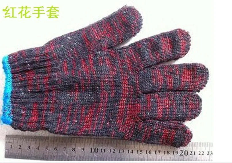 Labor protection gloves cotton thread cotton yarn wear-resistant thickened safflower white car repair protection work nylon wholesale construction site work 7