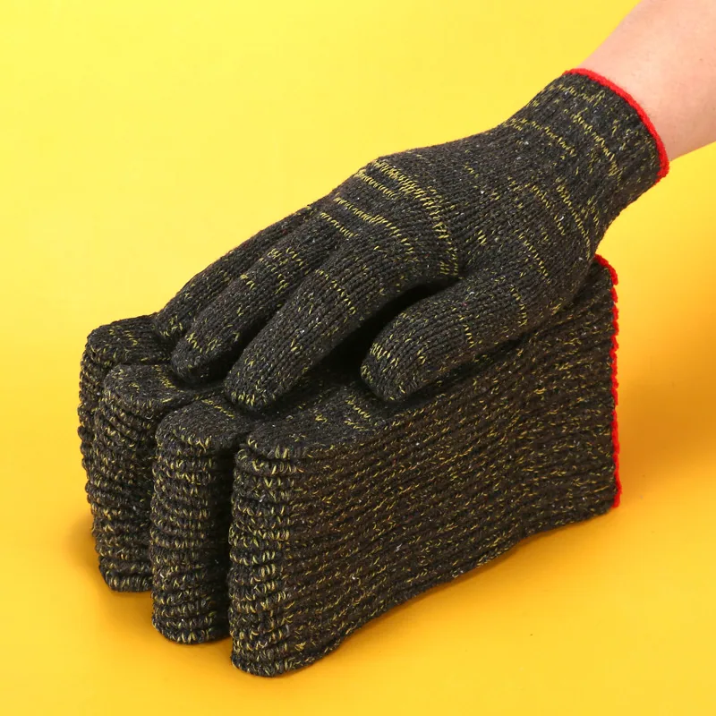 Labor protection gloves cotton thread cotton yarn wear-resistant thickened safflower white car repair protection work nylon wholesale construction site work 22