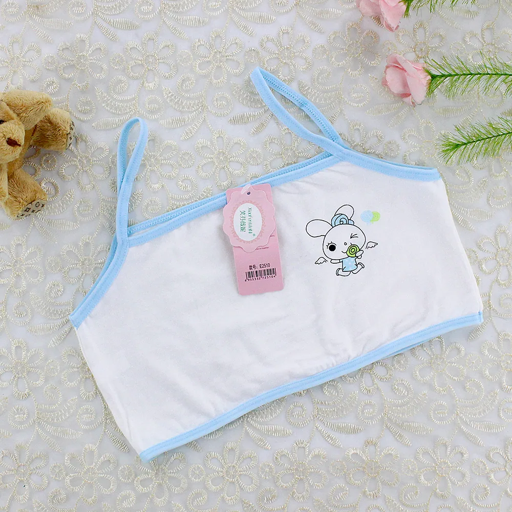 Girl vest development cartoon primary school girl student bandeau bra bra cotton suspender small half underwear 6