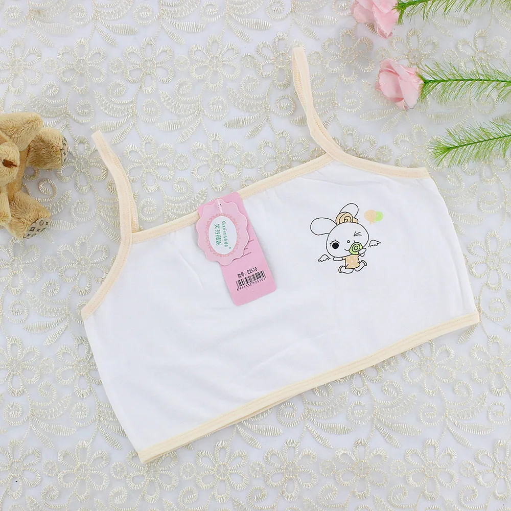 Girl vest development cartoon primary school girl student bandeau bra bra cotton suspender small half underwear 2