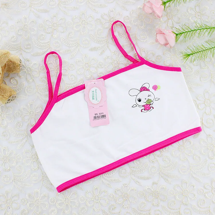 Girl vest development cartoon primary school girl student bandeau bra bra cotton suspender small half underwear 8