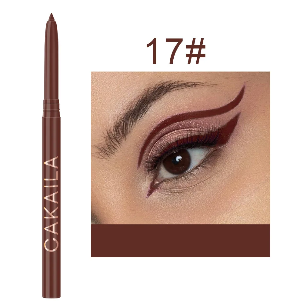 CAKAILA18 color eyeliner pen set is displayed in full box, 144 sets/piece in large package, suitable for wholesale purchase