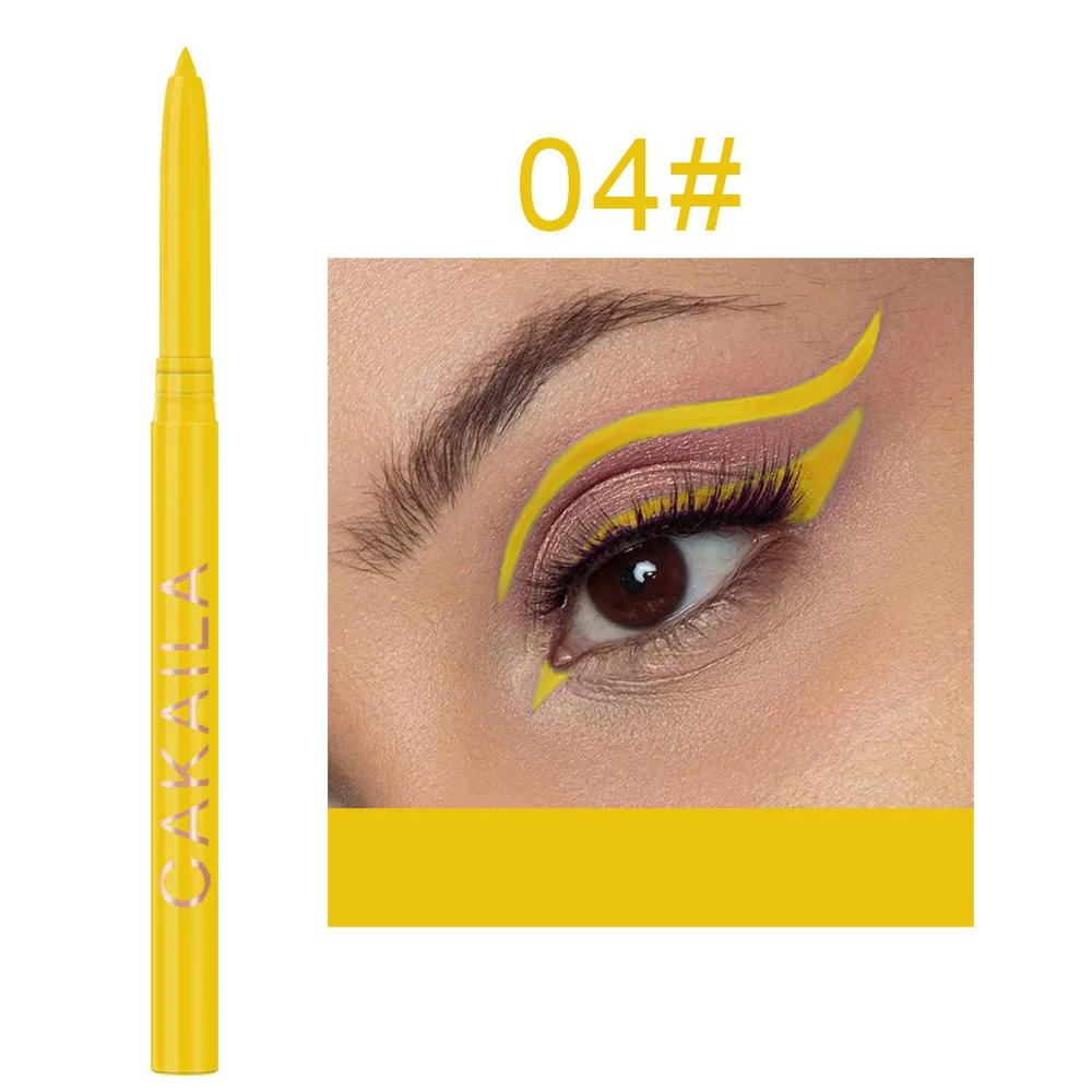 CAKAILA 18 color eyeliner pencil set color contrast, 18 color color rendering display, high saturation and lasting non smudgi