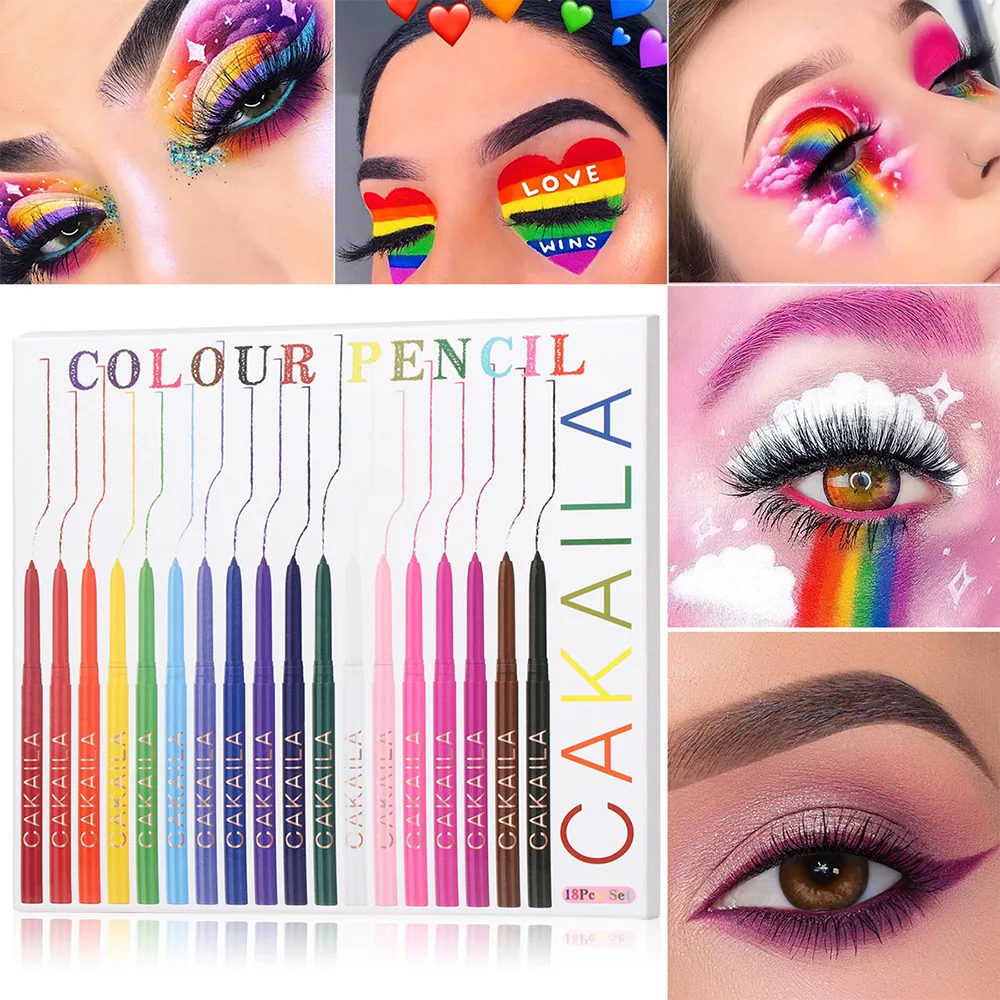 CAKAILA 18 color eyeliner pencil set is available in multiple colors, and 18 colors are fully classified to meet the needs of