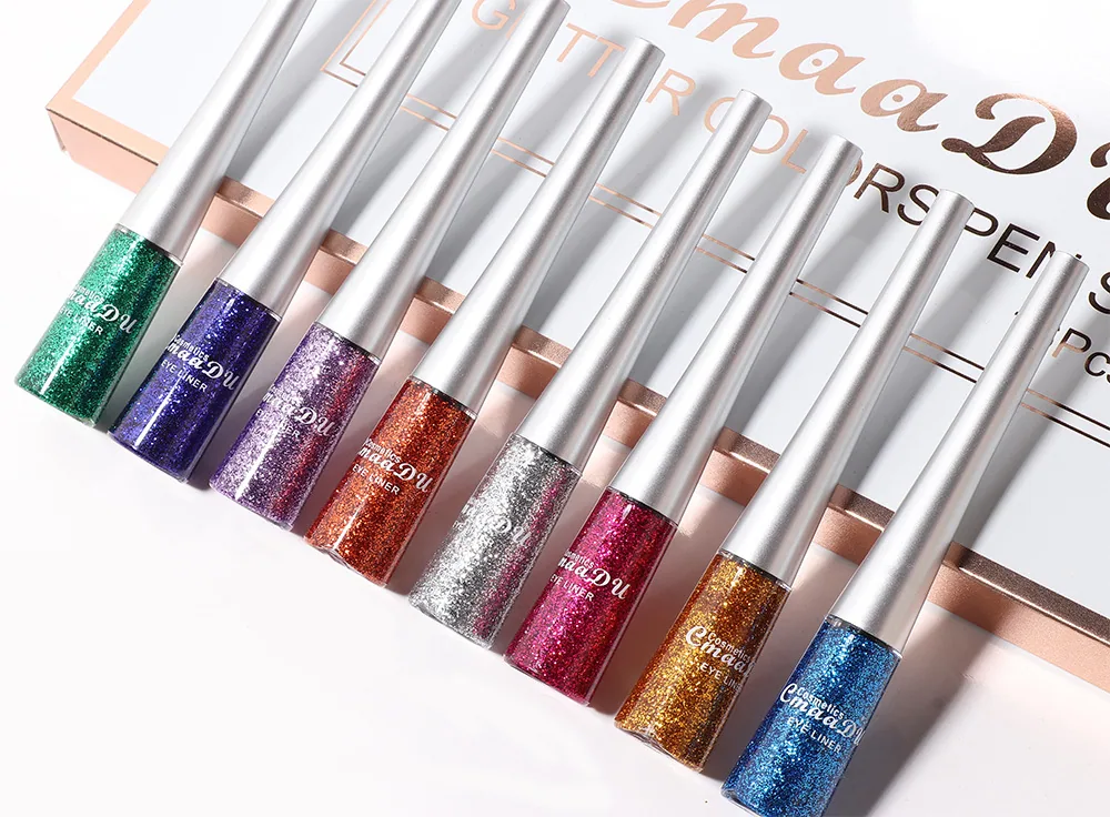 CmaaDu 16 color set golden onion powder eyeliner liquid 9