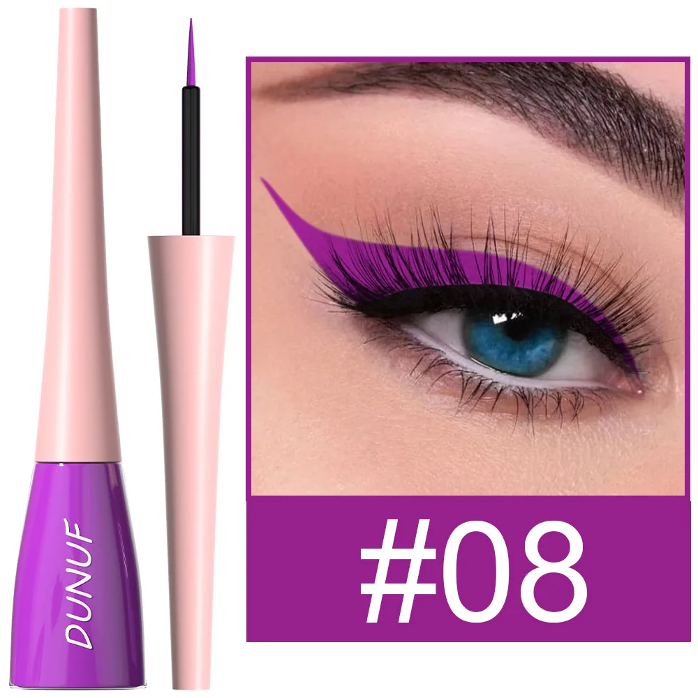 DUNUF18 color durable waterproof color eyeliner liquid pen for foreign trade 8