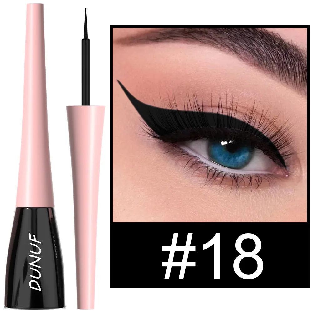 DUNUF18 color durable waterproof color eyeliner liquid pen for foreign trade 18