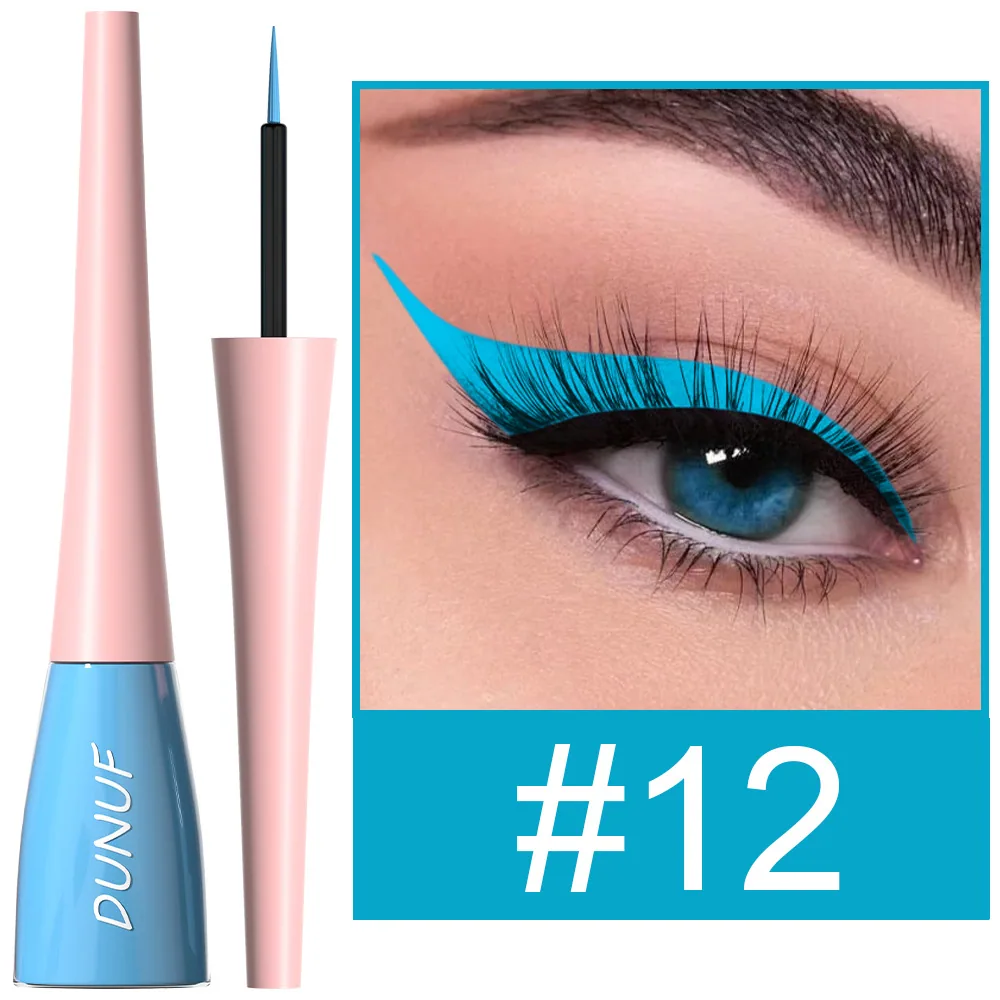 DUNUF18 color durable waterproof color eyeliner liquid pen for foreign trade 12