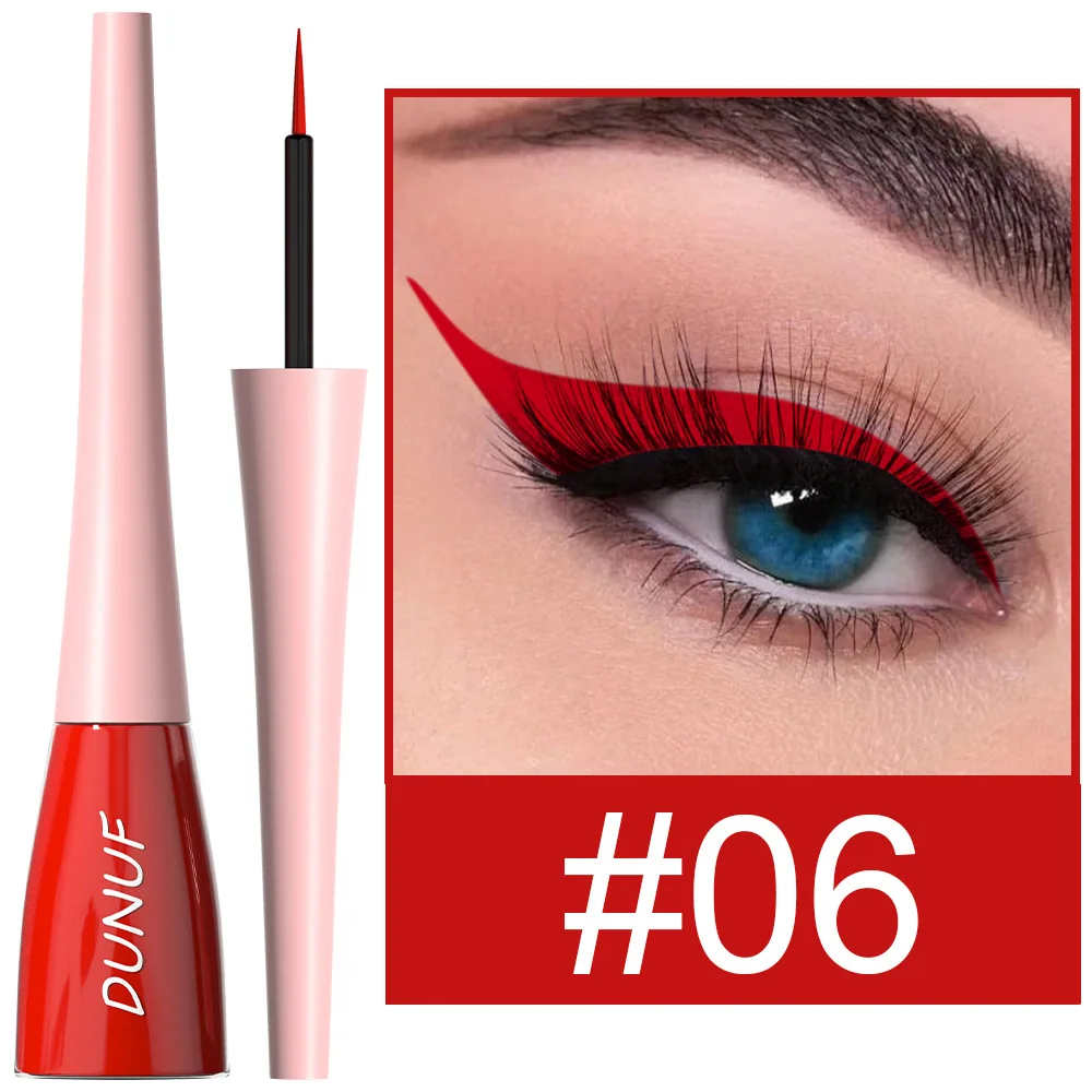 DUNUF18 color durable waterproof color eyeliner liquid pen for foreign trade 6