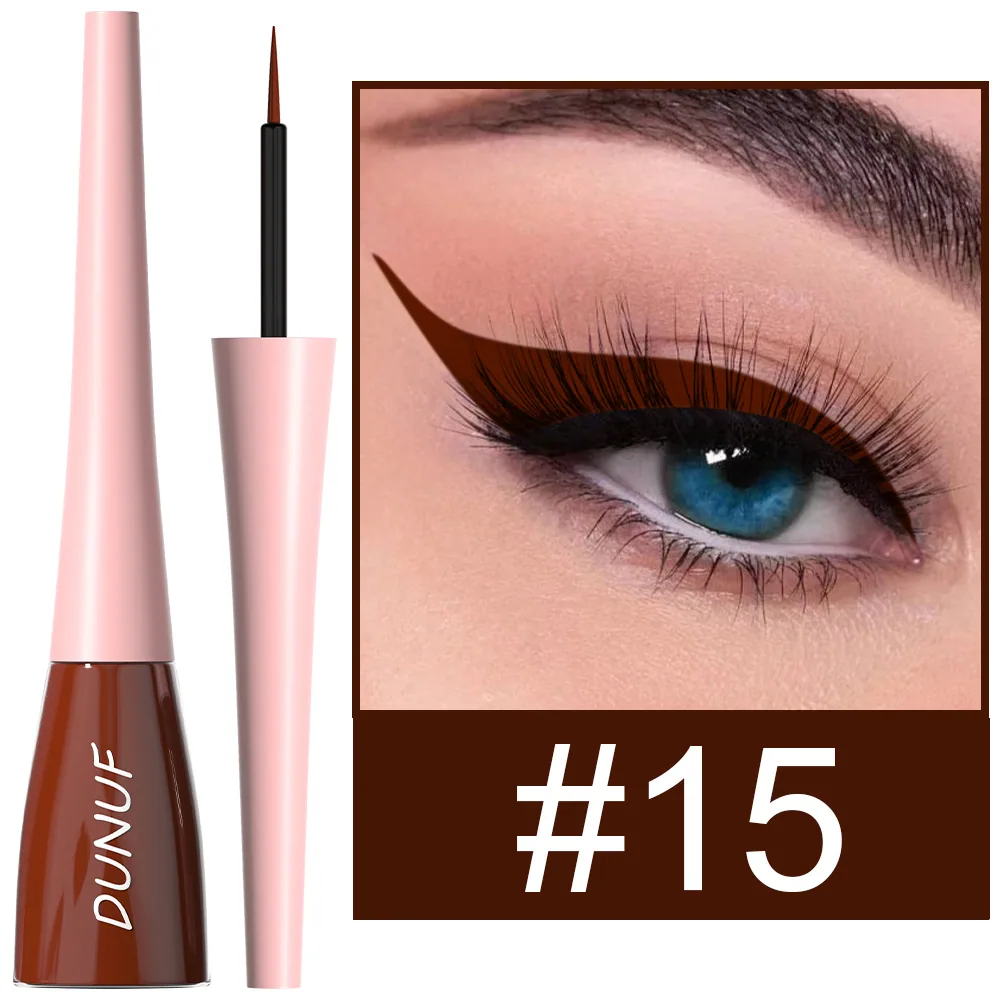 DUNUF18 color durable waterproof color eyeliner liquid pen for foreign trade 15