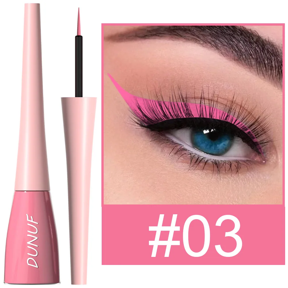 DUNUF18 color durable waterproof color eyeliner liquid pen for foreign trade 3