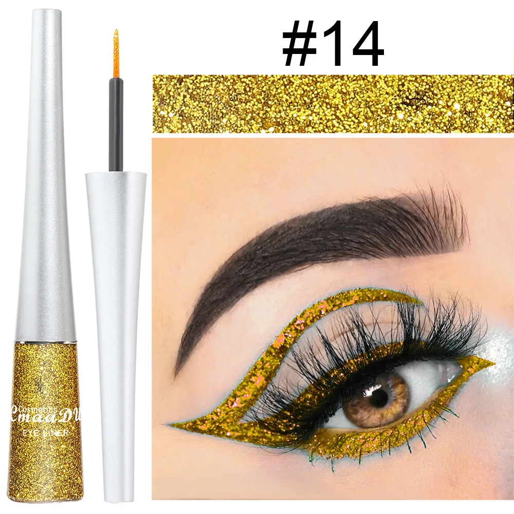 CmaaDu 16 color golden onion powder eyeliner liquid 14