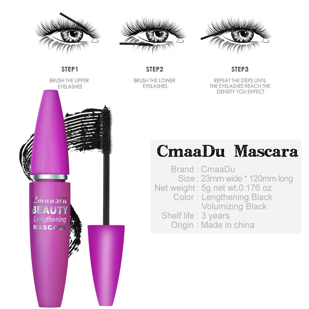 CmaaDu 4D eye black set, dense and waterproof 9