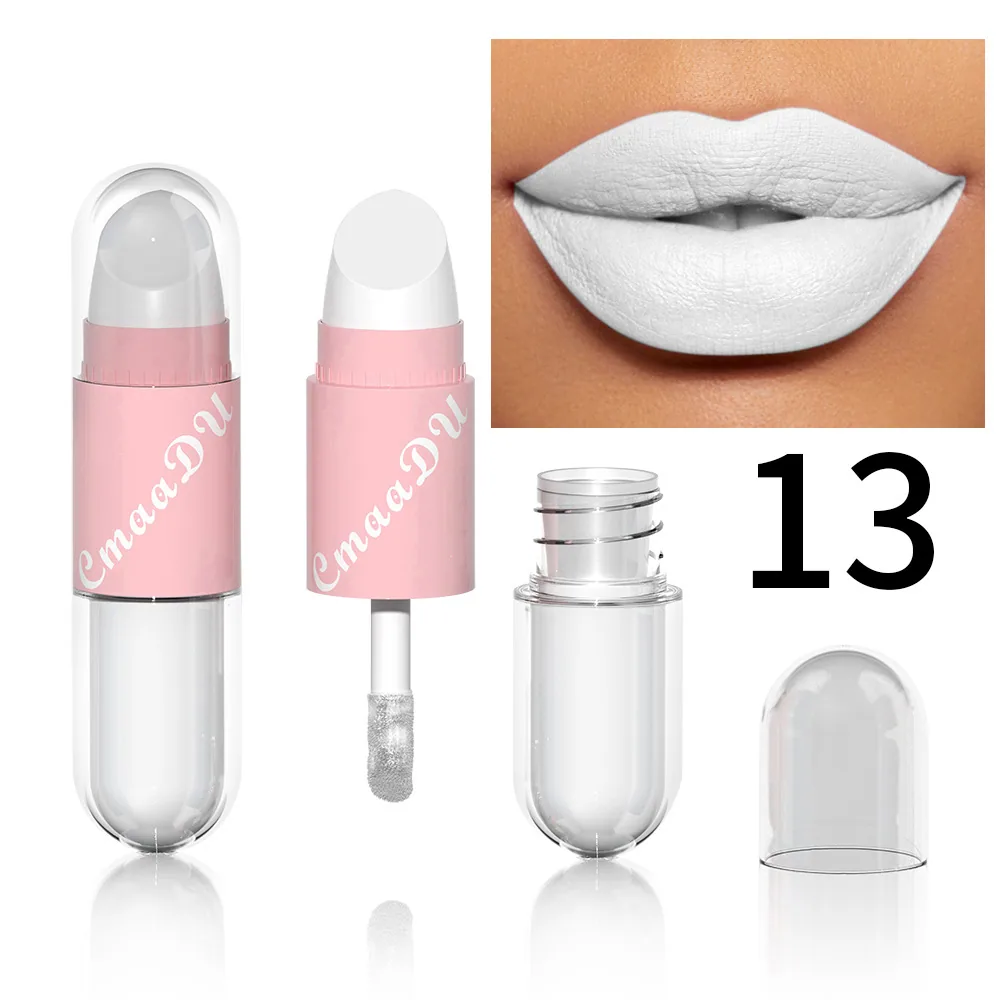 Foreign trade exclusive: CmaaDu face color mouth red lip color 2-in-1 matte 13