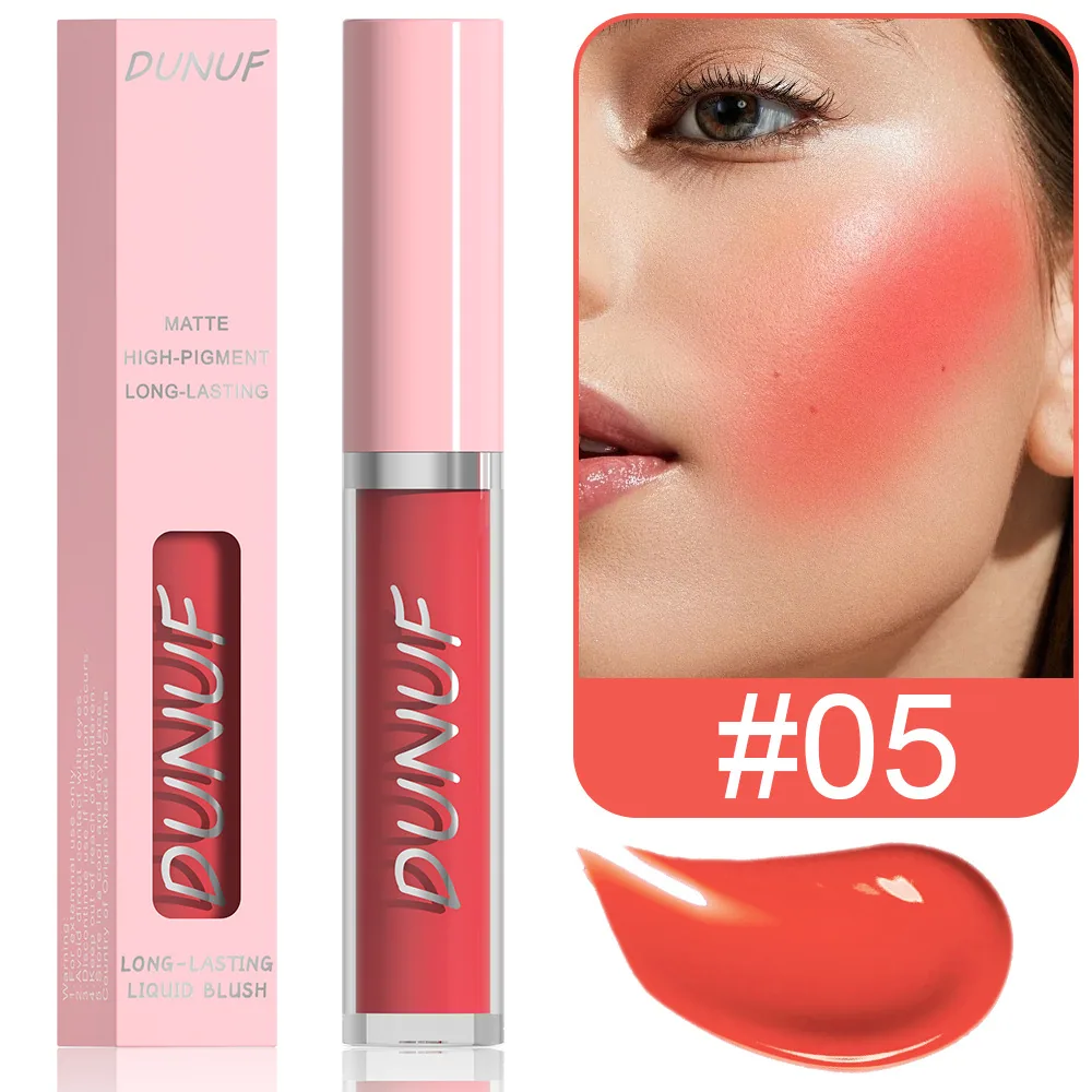 DUNUF 5 color matte liquid powder blusher rouge 5