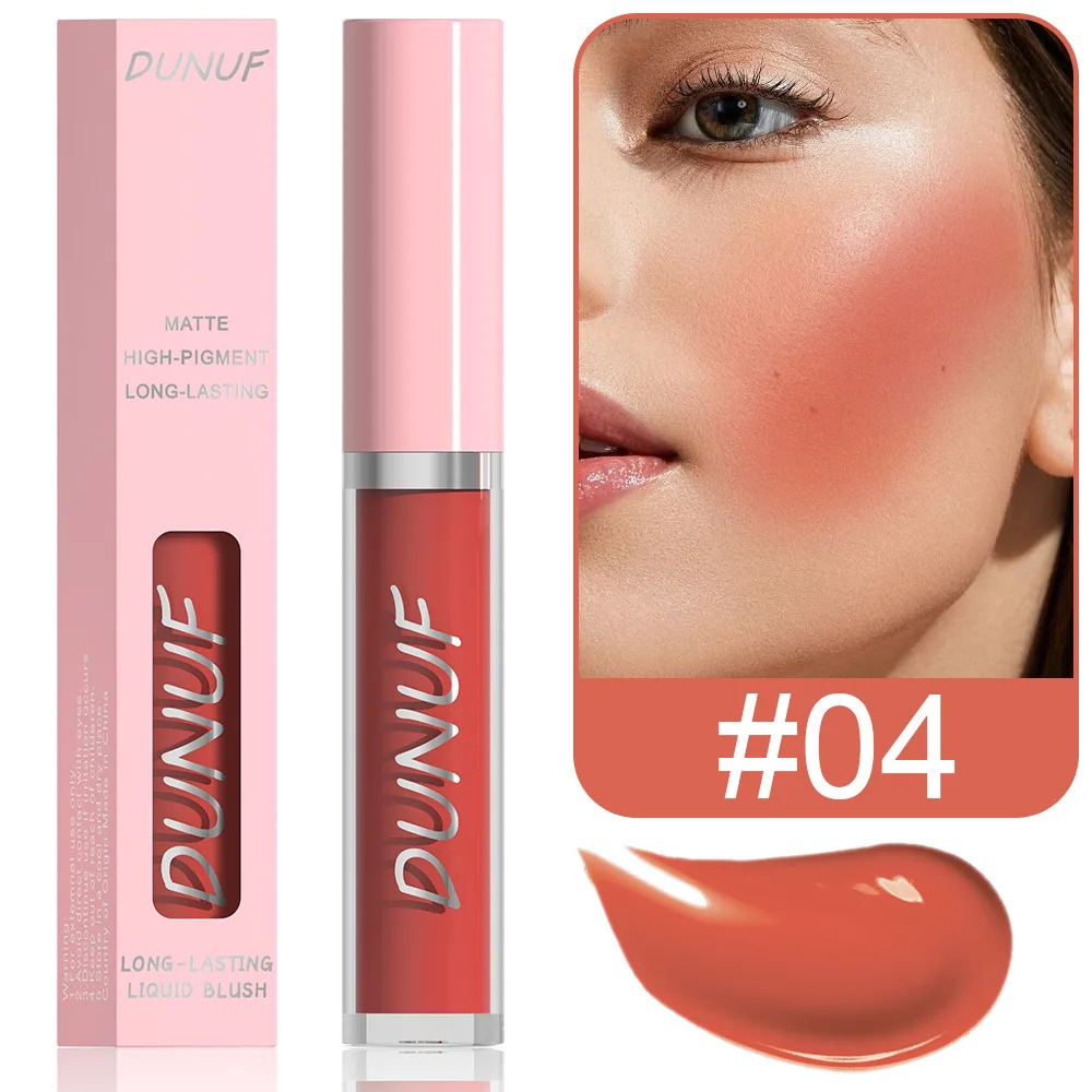 DUNUF 5 color matte liquid powder blusher rouge 4