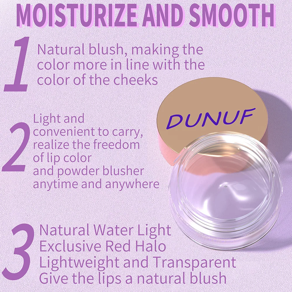 DUNUF transparent gel glass color change powder blusher liquid for foreign trade 14
