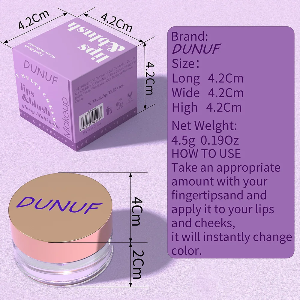 DUNUF transparent gel glass color change powder blusher liquid for foreign trade 7