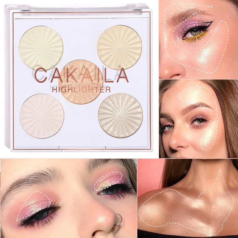 Foreign trade exclusive: CAKAILA 5-color baking powder, high gloss powder, and contouring powder 4