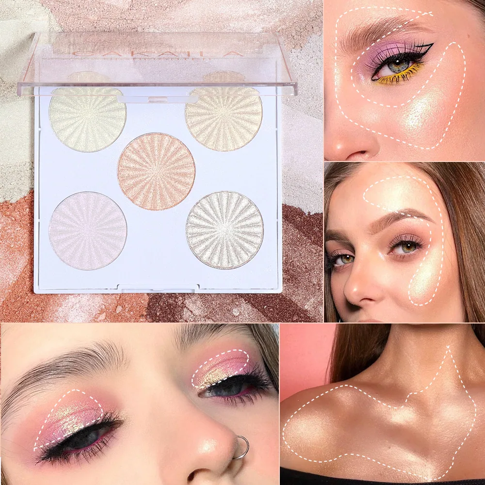 Foreign trade exclusive: CAKAILA 5-color baking powder, high gloss powder, and contouring powder 18