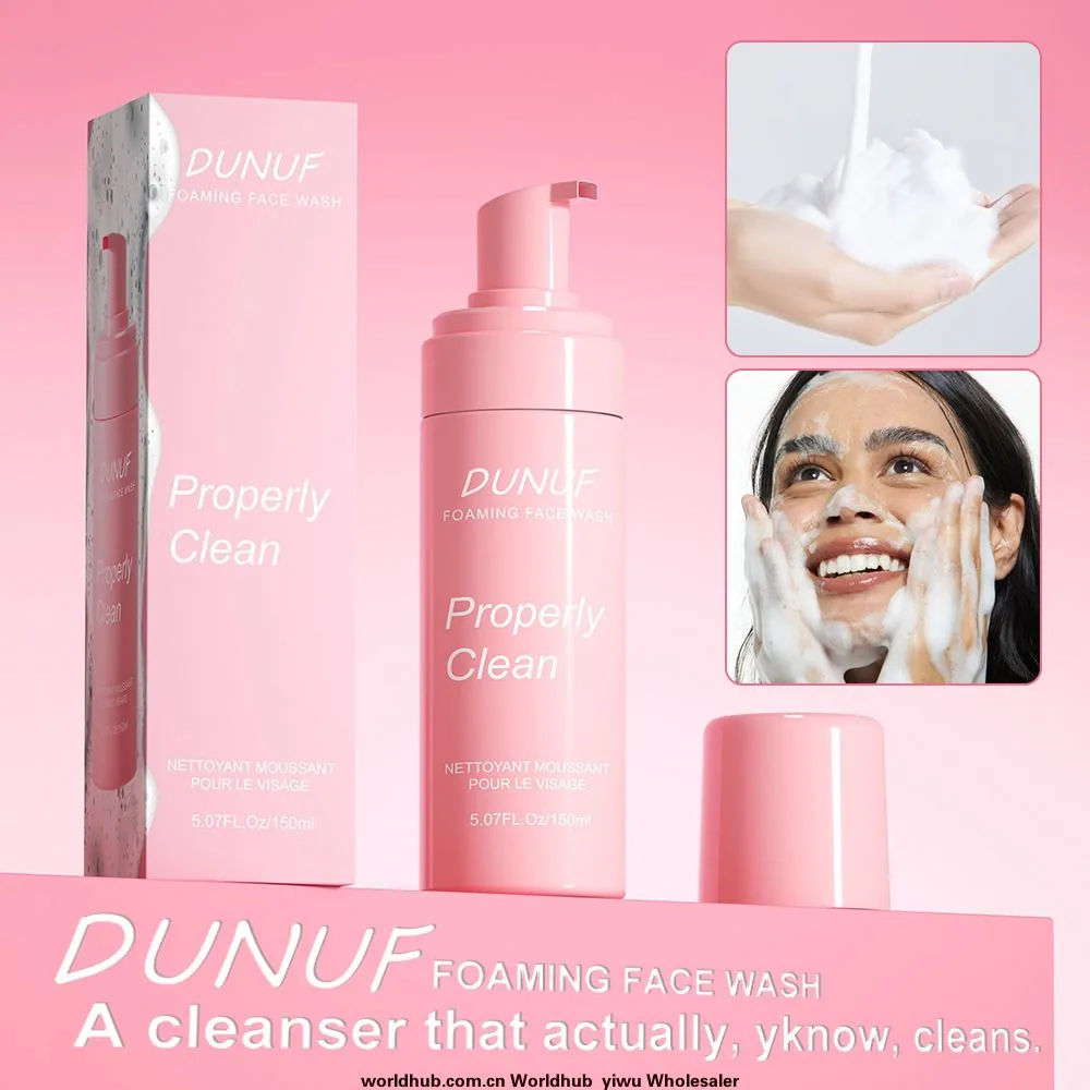 DUNUF cleaning foam glycerin hyaluronic acid moisturizing facial cleanser