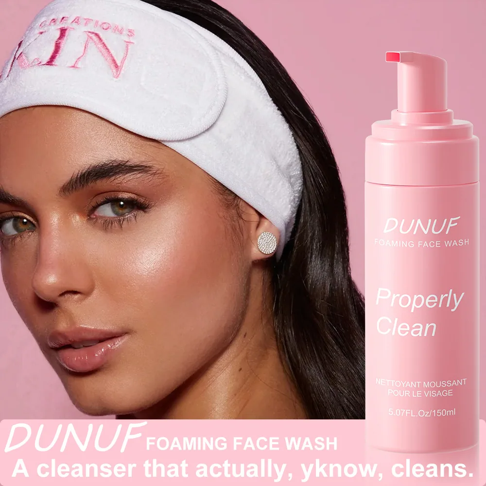 DUNUF cleaning foam glycerin hyaluronic acid moisturizing facial cleanser 3