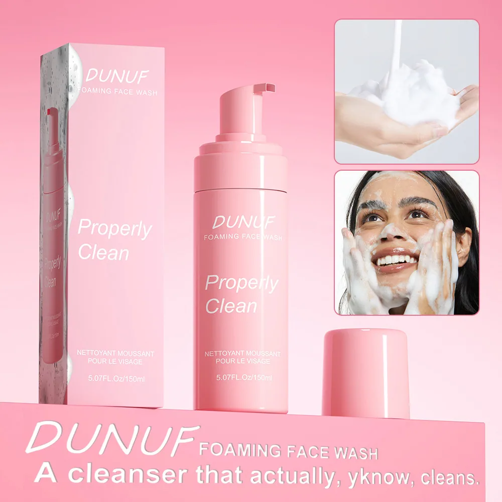 DUNUF cleaning foam glycerin hyaluronic acid moisturizing facial cleanser 6