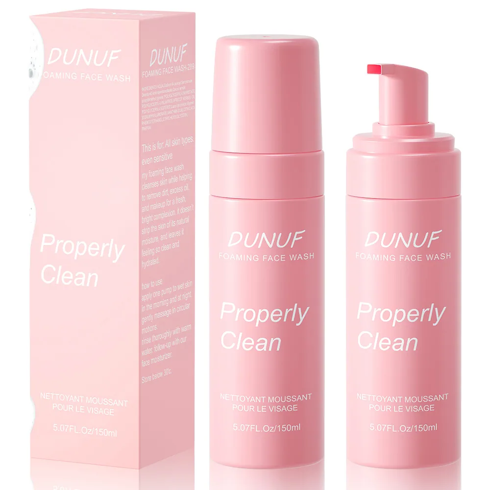 DUNUF cleaning foam glycerin hyaluronic acid moisturizing facial cleanser 8