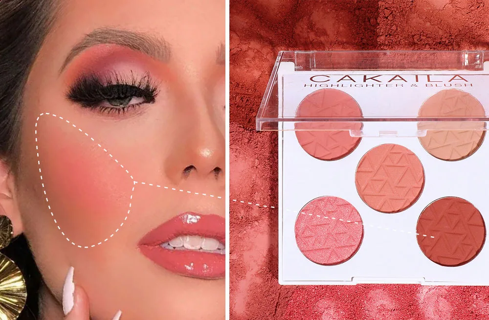 Exclusive supply for foreign trade: CAKAILA five color powder blusher matte rouge powder blusher 10