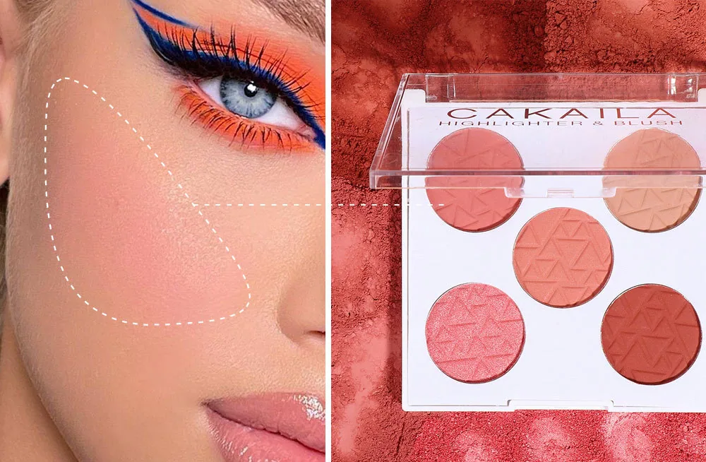 Exclusive supply for foreign trade: CAKAILA five color powder blusher matte rouge powder blusher 6