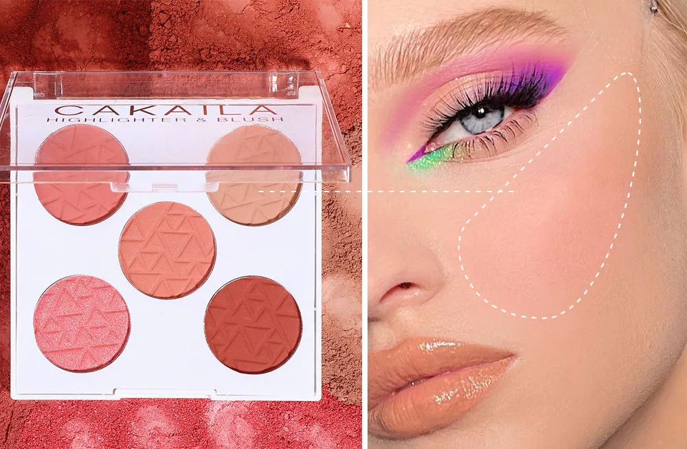 Exclusive supply for foreign trade: CAKAILA five color powder blusher matte rouge powder blusher 7