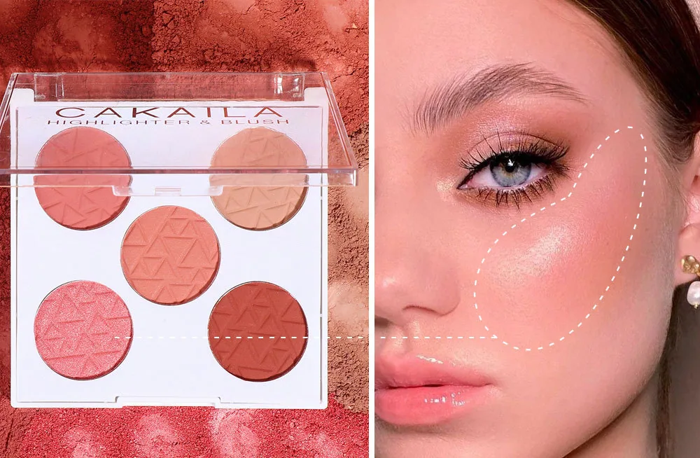 Exclusive supply for foreign trade: CAKAILA five color powder blusher matte rouge powder blusher 9