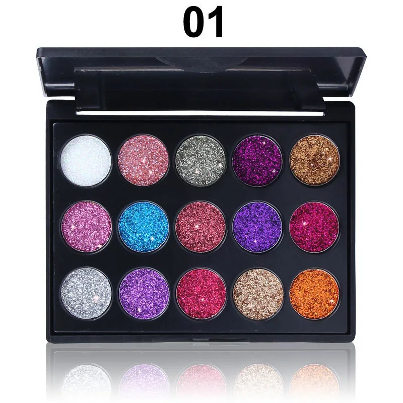 Special supply for foreign trade: CmaaDu 15 color diamond sequin eye shadow plate