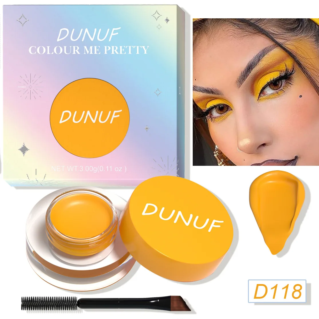 DUNUF 12 face color waterproof eye shadow durable eyeliner matte color painting eyebrow dye 8