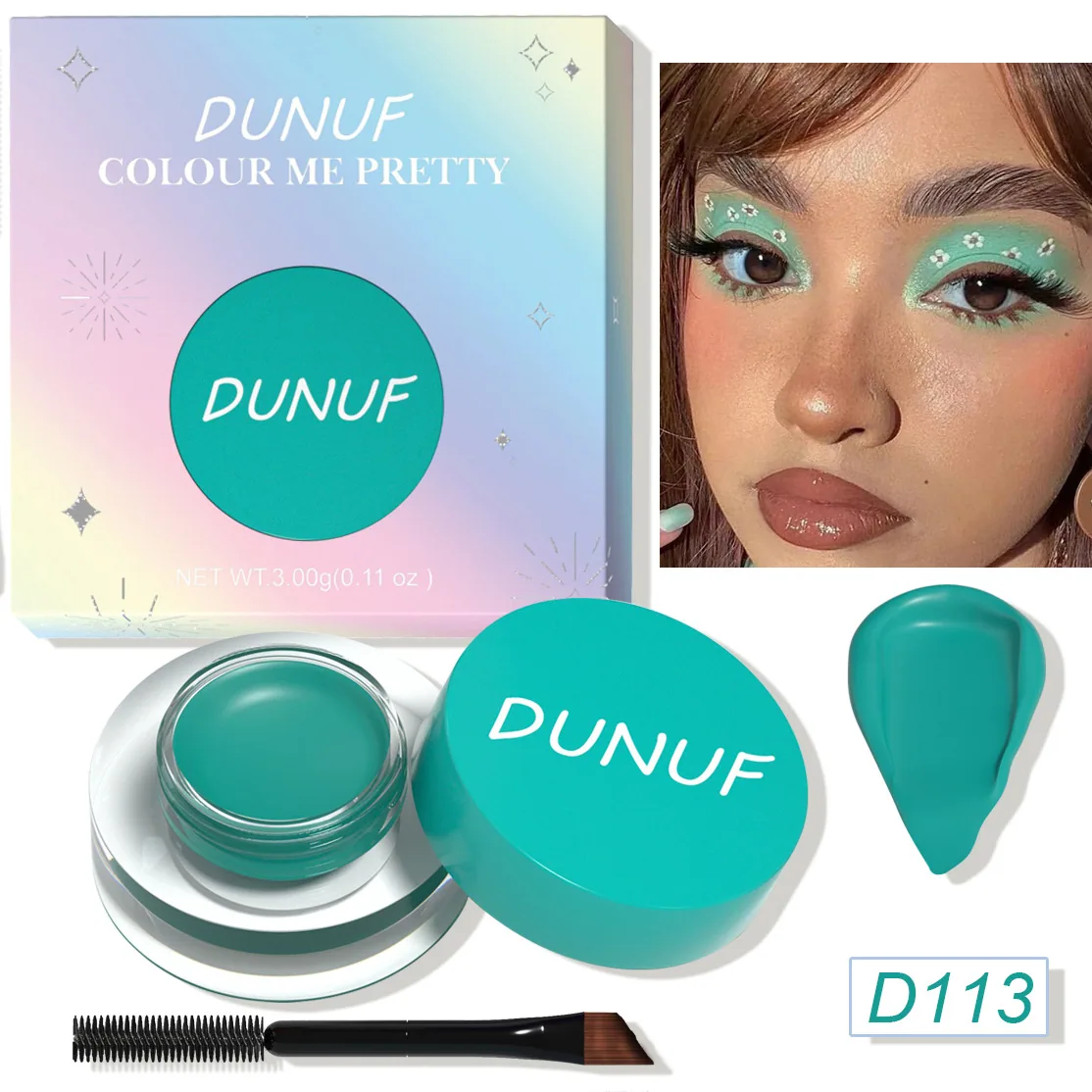 DUNUF 12 face color waterproof eye shadow durable eyeliner matte color painting eyebrow dye 3
