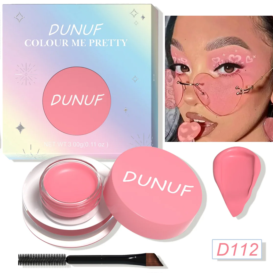 DUNUF 12 face color waterproof eye shadow durable eyeliner matte color painting eyebrow dye 2