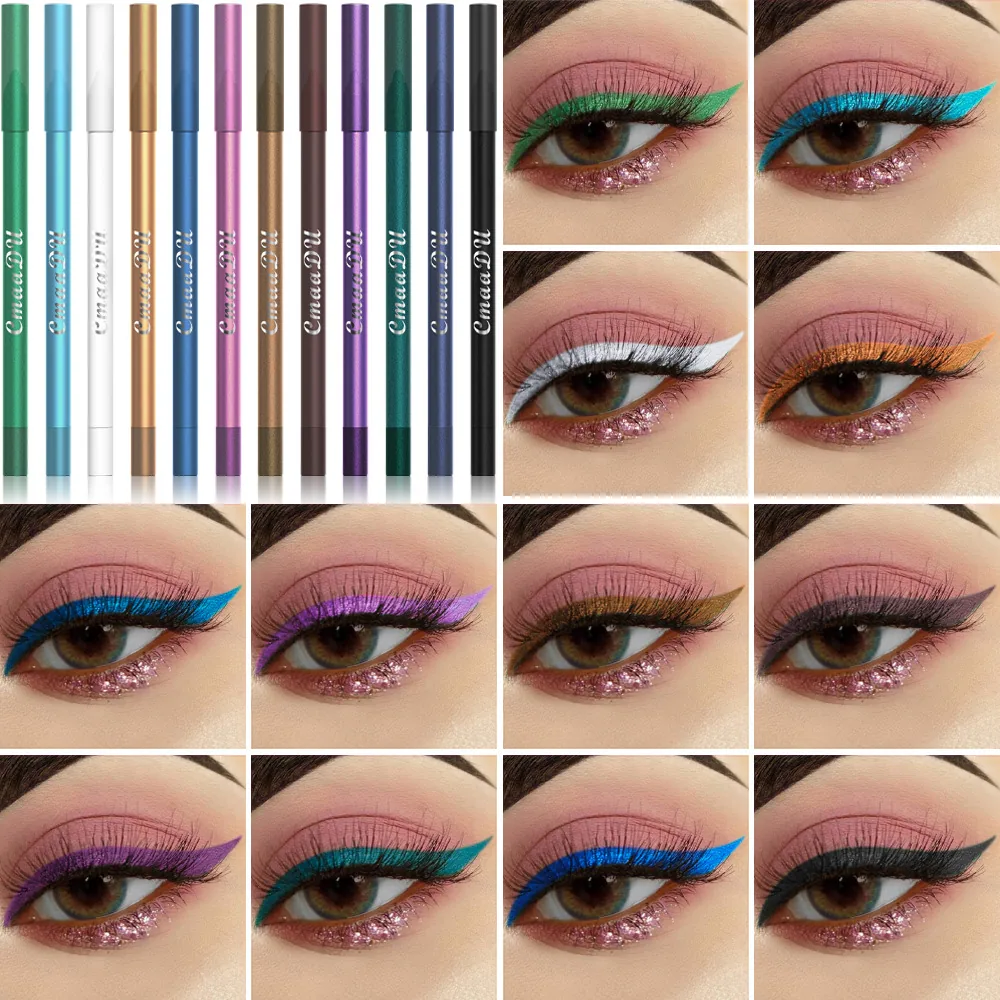 For foreign trade: CmaaDu 12 color Lying Silkworm eye shadow eyeliner Pen Tong 7