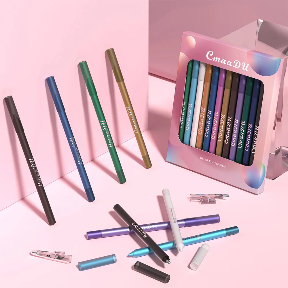 For foreign trade: CmaaDu 12 color Lying Silkworm eye shadow eyeliner Pen Tong 6