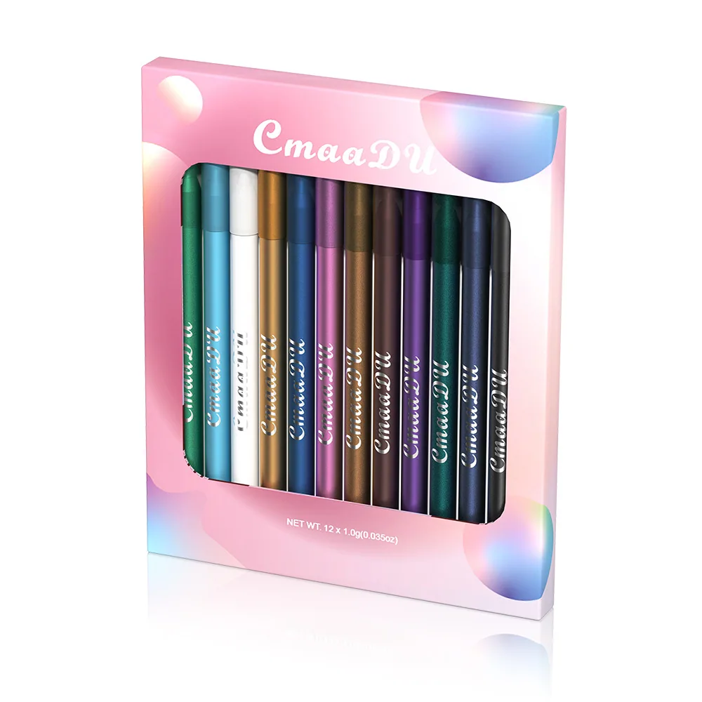 For foreign trade: CmaaDu 12 color Lying Silkworm eye shadow eyeliner Pen Tong
