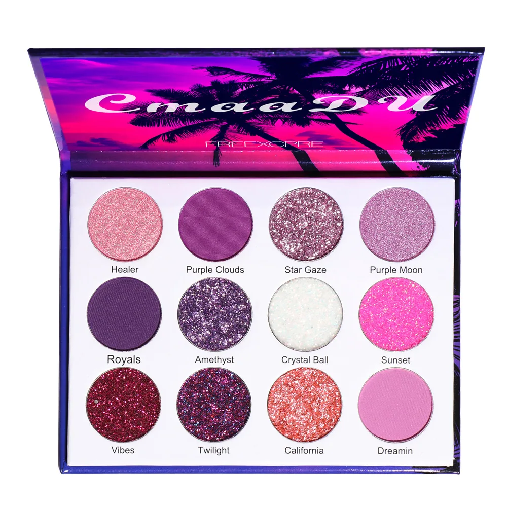 For foreign trade: CmaaDu 12 color shiny eye shadow plate 4