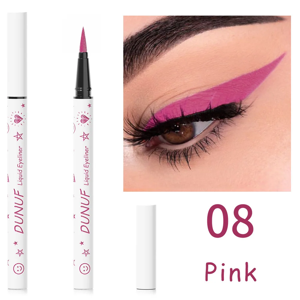 DUNUF 12 color eyeliner liquid durable waterproof 8
