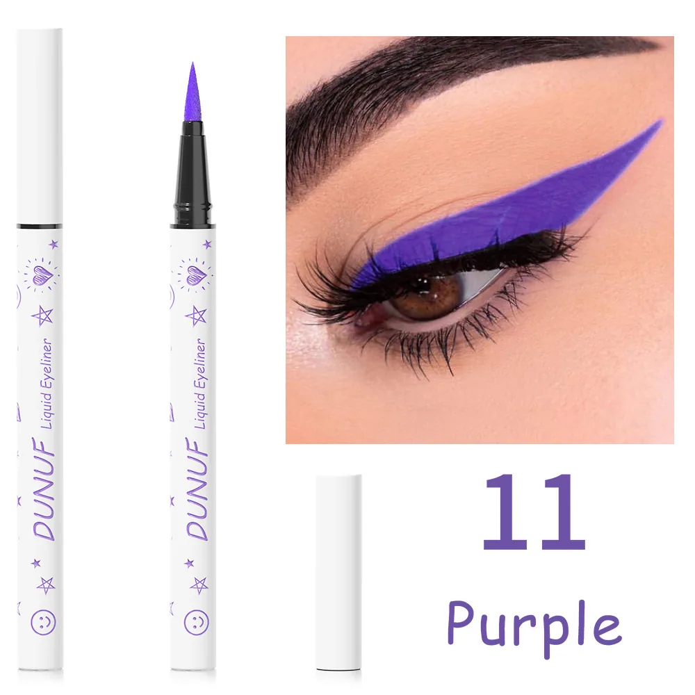 DUNUF 12 color eyeliner liquid durable waterproof 11