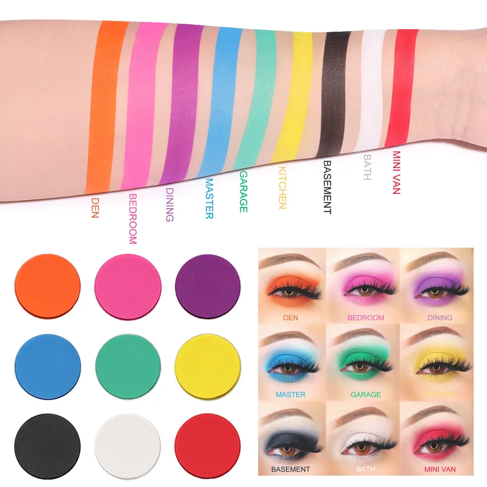 CmaaDu 9-Farben-Lidschatten-Matt-Lidschattenplatte 3
