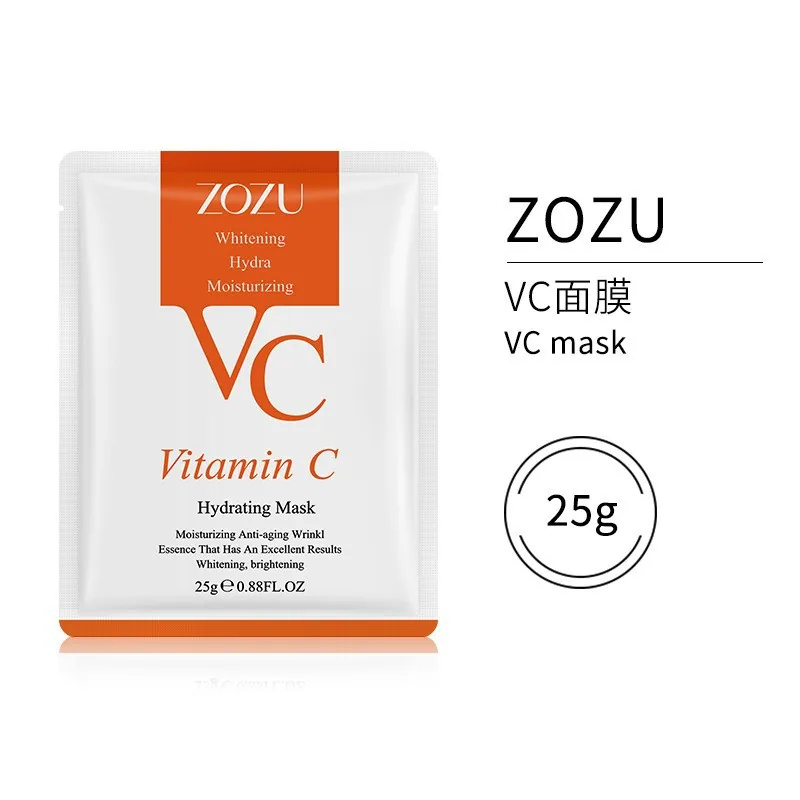 Facial Mask ZOZU Vitamin C 24k Gold Foil Hydrating Mask Moisturizing Facial Mask Cross Border Wholesale