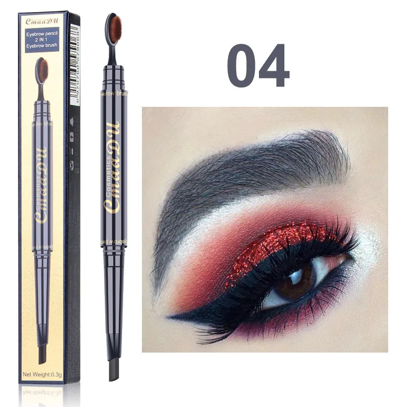 Foreign trade exclusive: CmaaDu toothbrush head eyebrow pencil 4