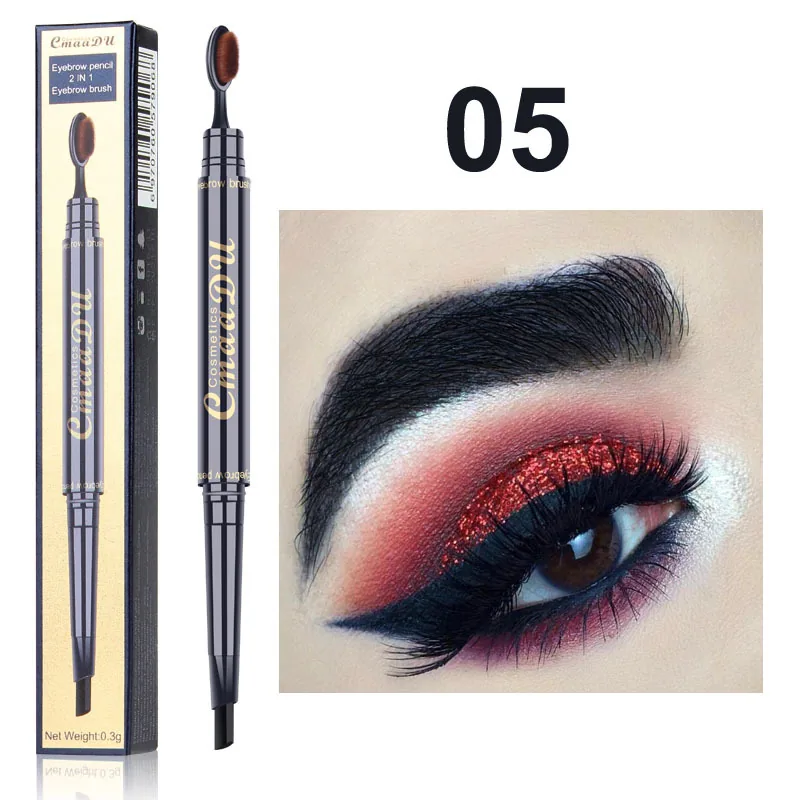 Foreign trade exclusive: CmaaDu toothbrush head eyebrow pencil 5